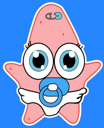 350x429 How To Draw Baby Patrick Star From Spongebob Squarepants With Easy