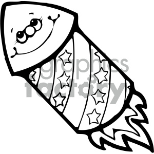 300x300 Vector Art Patriotic Fireworks Bw Clipart Royalty Free Clipart