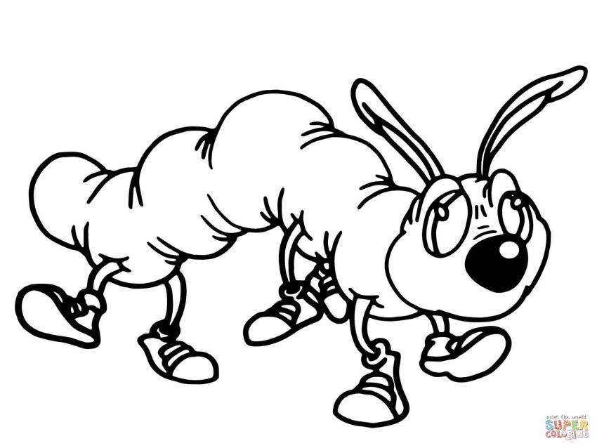 850x638 Coloring Pages Printable Caterpillar Journal Template Stencil Free