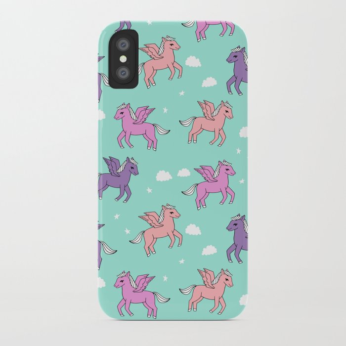 700x700 Pegasus Pattern Drawing Cute Kids Neon Print Clouds Unicorns