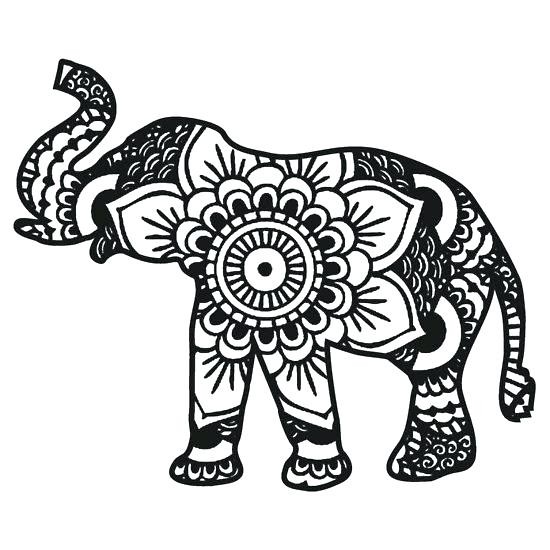 550x550 Elephant Doodle Pattern Within Tribal Coloring Pages
