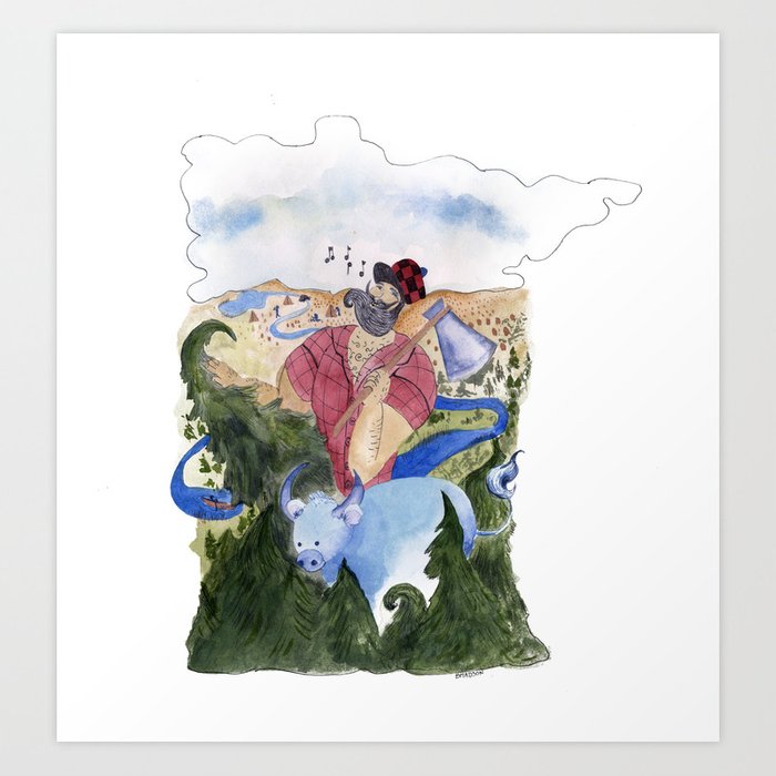 700x700 Paul Bunyan Art Print