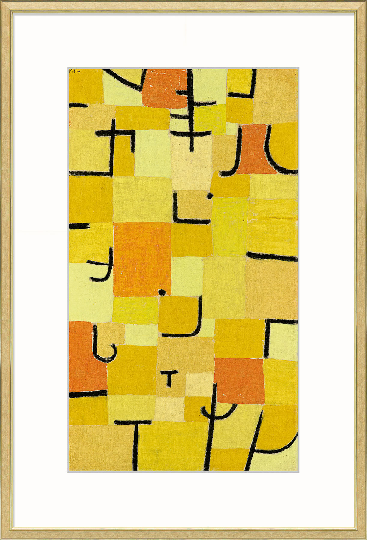 1222x1800 Paul Klee Bild Zeichen In Gelb