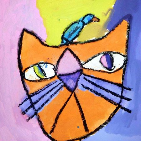 450x450 Paul Klee Inspired Cat And Bird Done