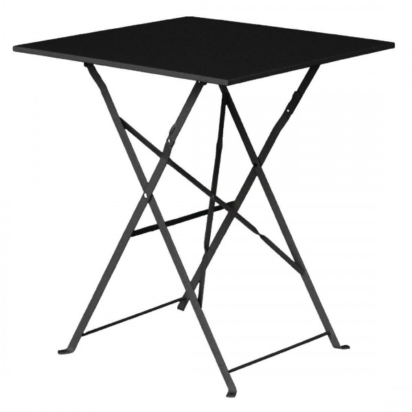 600x600 bolero black square pavement style steel table english