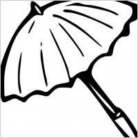 200x200 Umbrella Outline Clip Art