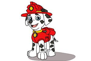300x200 How To Draw Chase From Paw Patrol