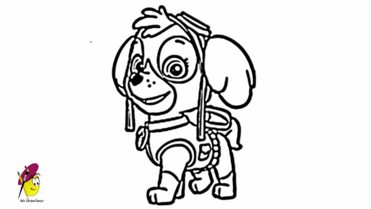 1280x720 Paw Patrol Coloring Pages Robo Dog Sunrisegf Idea Easy To Draw