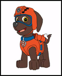 200x246 How To Draw Paw Patrol Cartoon Characters Drawing Tutorials