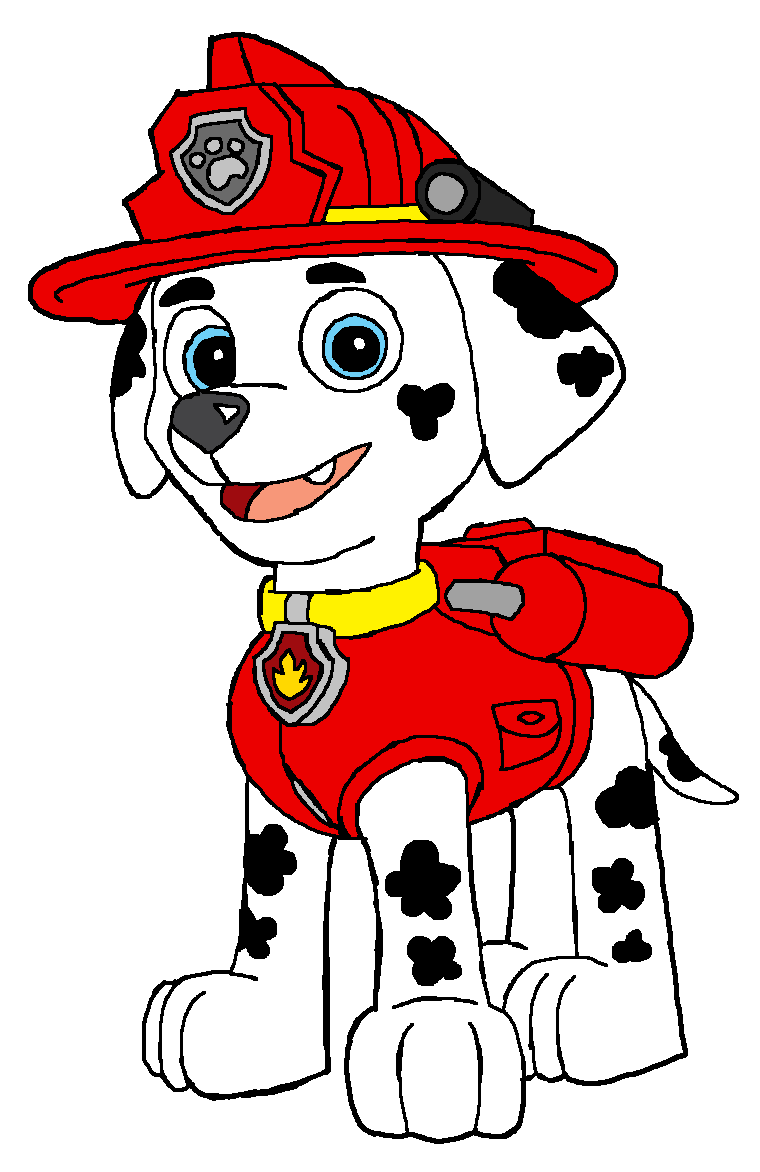 760x1172 Paw Patrol Marshall Drawing