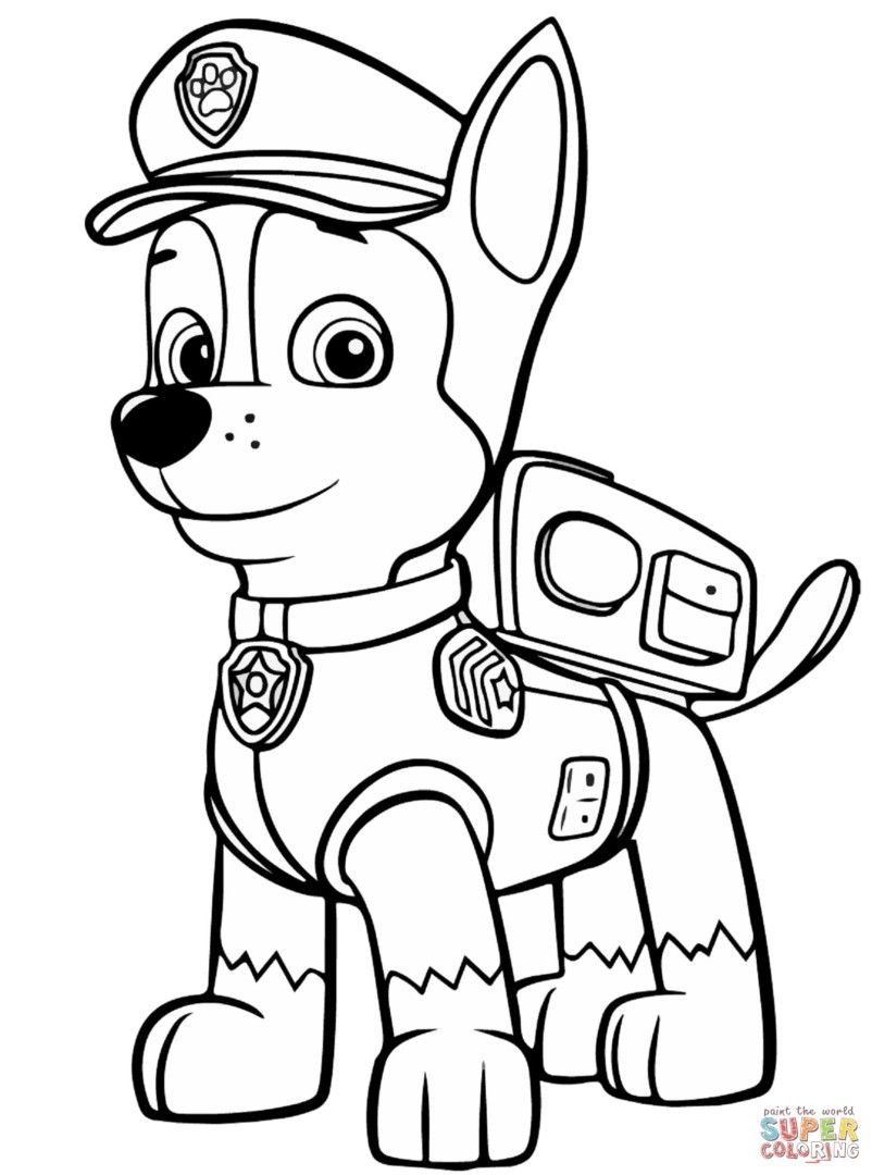 802x1080 Coloring Pages Paw Patroloring Pages Nick Jr Of Marshall