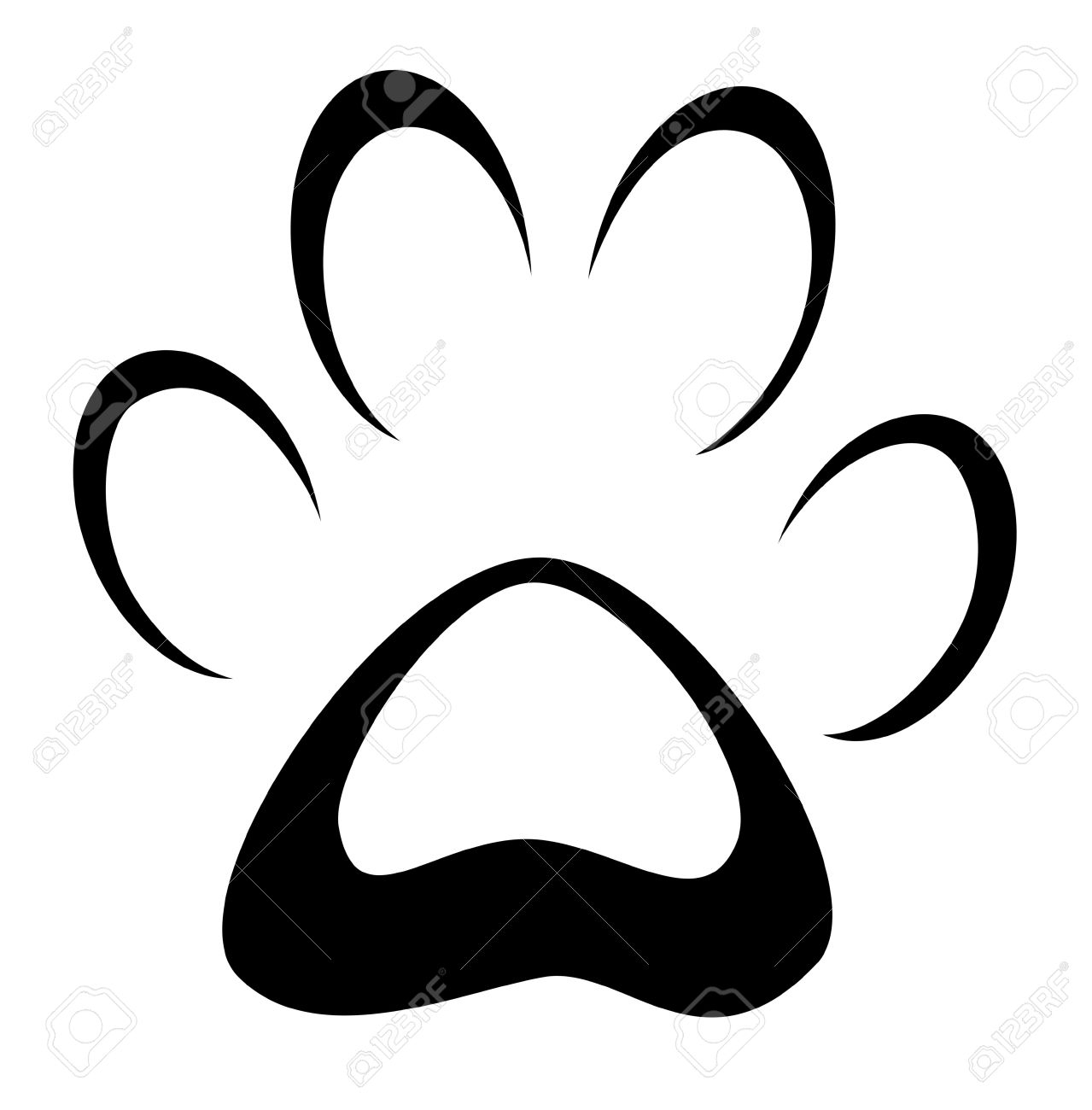 1279x1300 Dog Paw Print Drawing