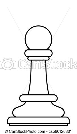 270x470 chess pawn contour illustration illustration of the abstract