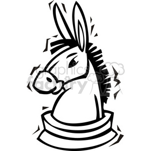 300x300 black and white image of a democrat pawn piece clipart royalty