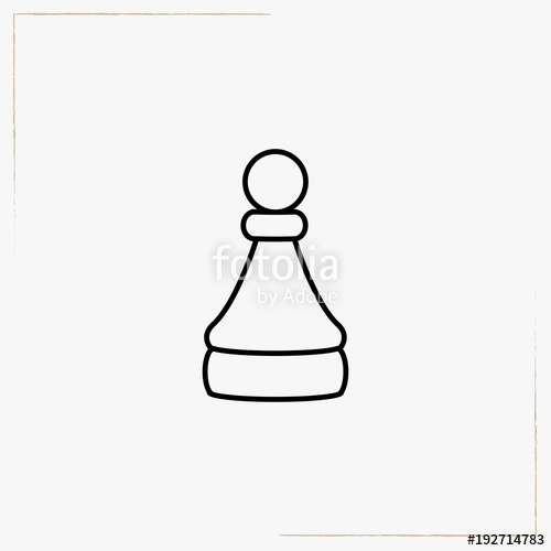 500x500 pawn line icon stock image and royalty free vector