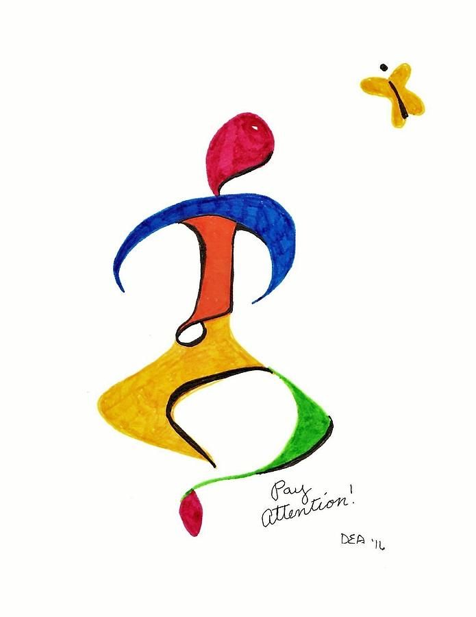 695x900 Pay Attention Drawing