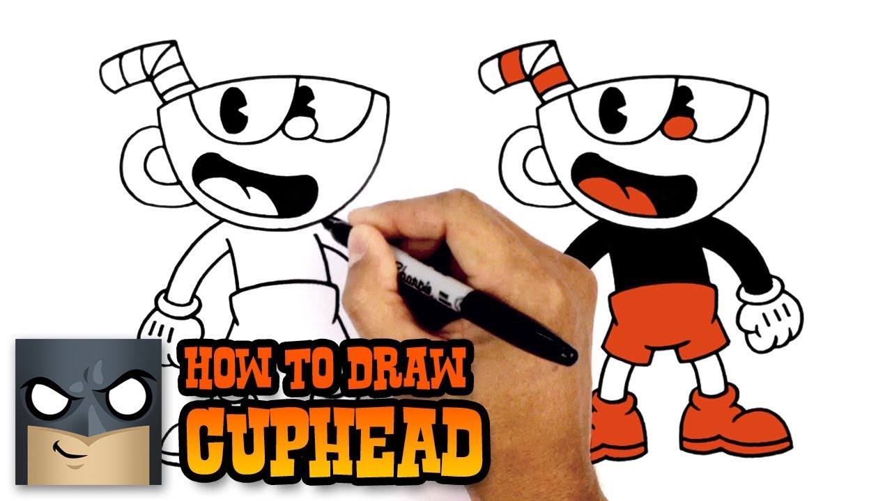 Cartooning 4 kids. Cuphead раскраска. How to draw Cuphead. Cuphead тату эскизы. Draw Evil Cuphead.