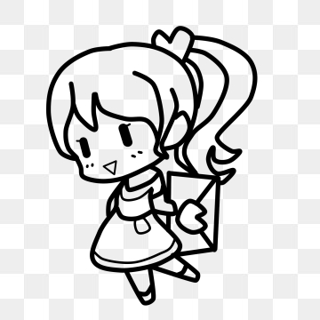 360x360 Line Drawing Girl Png Images Vectors And Free
