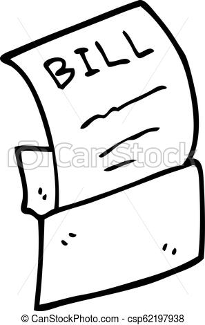 297x470 Line Drawing Cartoon Bill In Envelope