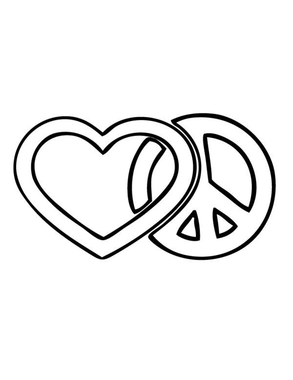 600x776 Peace And Love Coloring Pages Love And Peace Sign Coloring