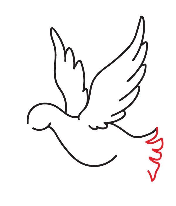 600x700 How To Draw A Peace Dove