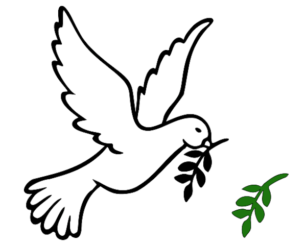 599x480 Mistletoe Template Dove Of Peace Graphics Bird Sketch, Dove