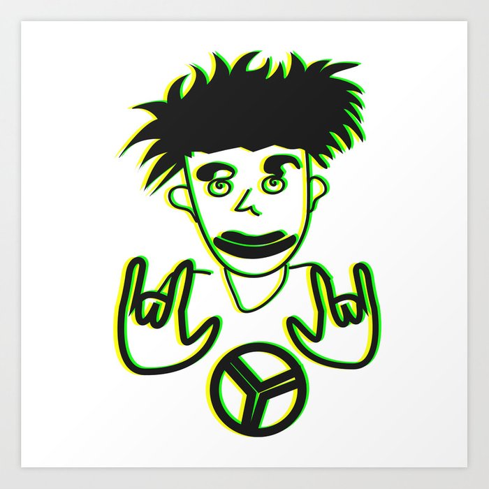 700x700 Rasta Peace Drawing Art Print