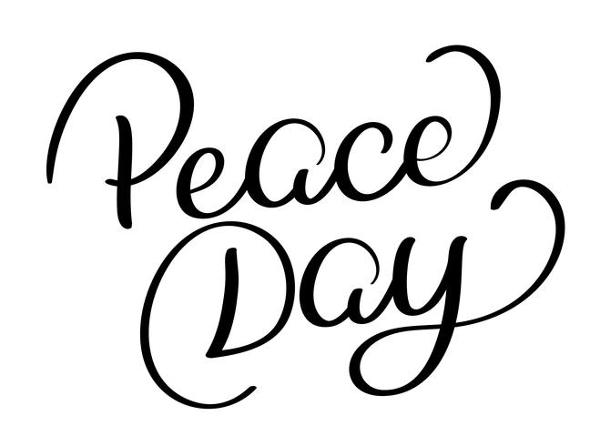659x490 Peace Day Text On White Background Hand Drawn Calligraphy
