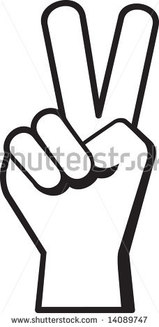 228x470 Peace Hand Sign Symbol