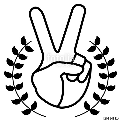 500x500 Peace Hand Symbol Stock Image And Royalty Free Vector