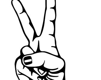 340x270 Peace Sign Hand Clipart