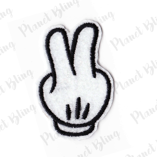 600x600 Peace Sign Glove Hand Patch