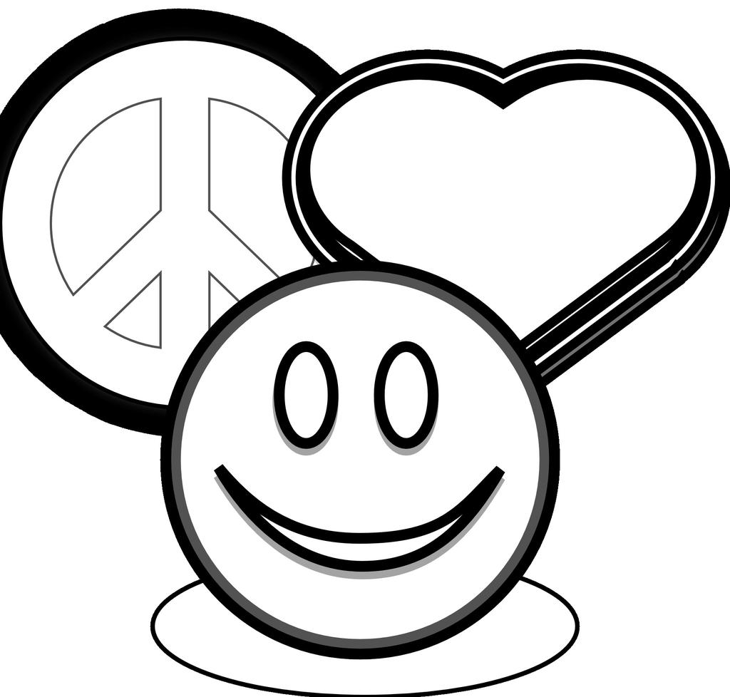 1024x978 Peace Signs Coloring Pages Sign Hand Drawing