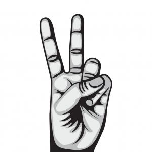 300x300 Stock Illustration Hand Gesture Peace Sign Symbol Studiogrfx