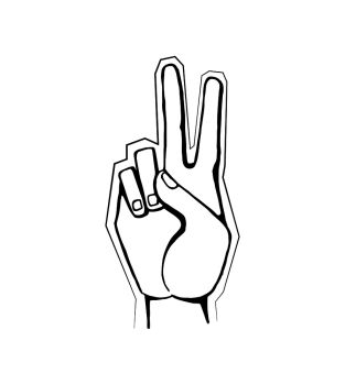 313x350 You Searched For Abstract Hand Silhouette With Victorypeace Sign