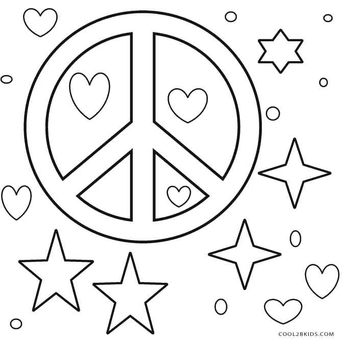 670x670 Peace Sign Coloring Pages