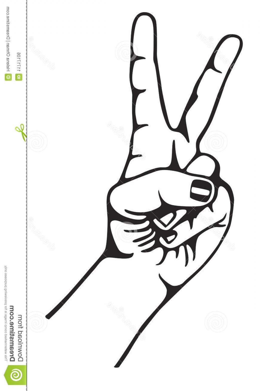 1044x1560 Hand Peace Sign Symbol Vector Studiogrfx