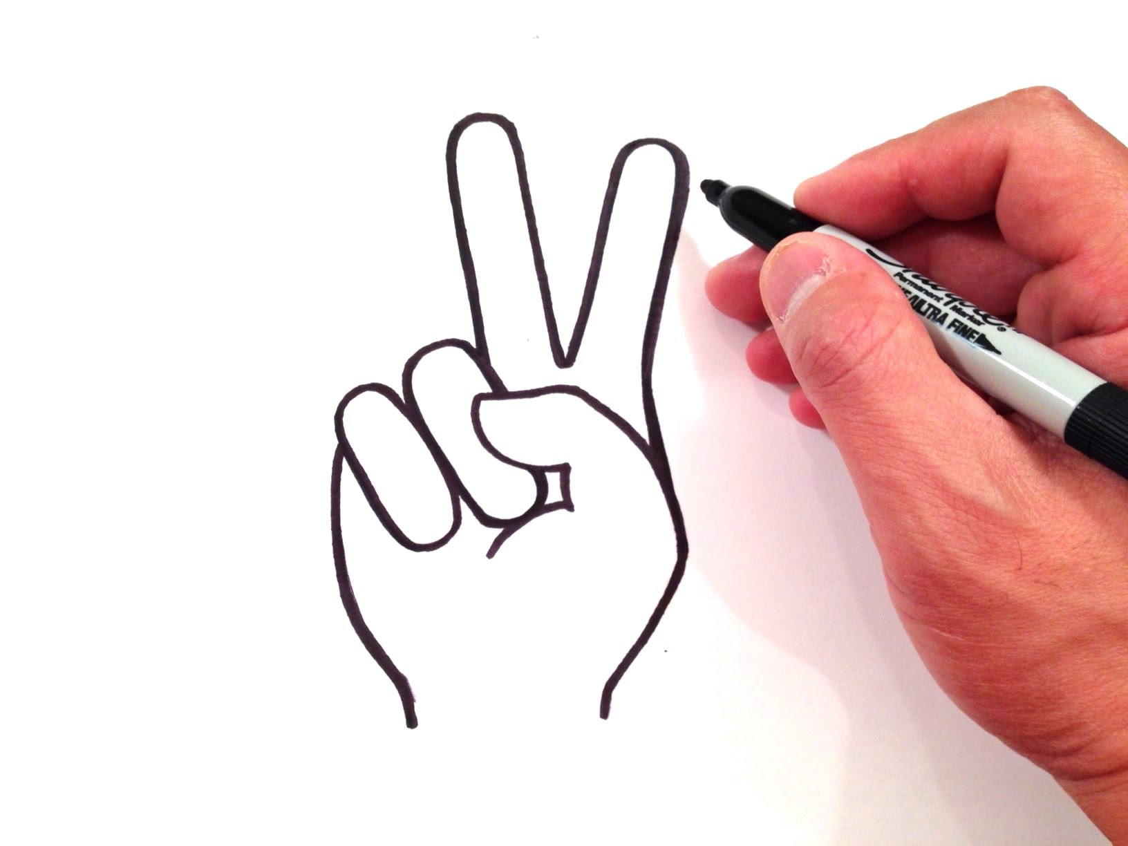 1632x1224 How To Draw A Peace Sign Step