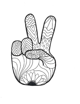 270x350 Peace Sign Coloring