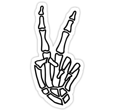 375x360 Drawn Peace Sign Hand Illustration