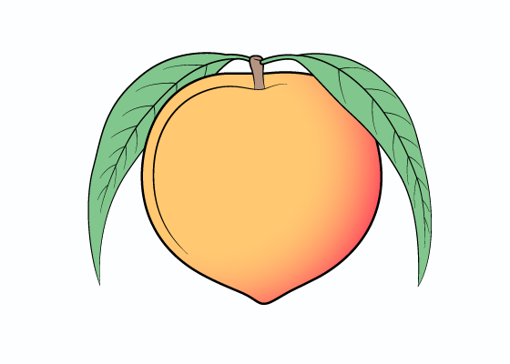 560x400 How To Draw A Peach Step
