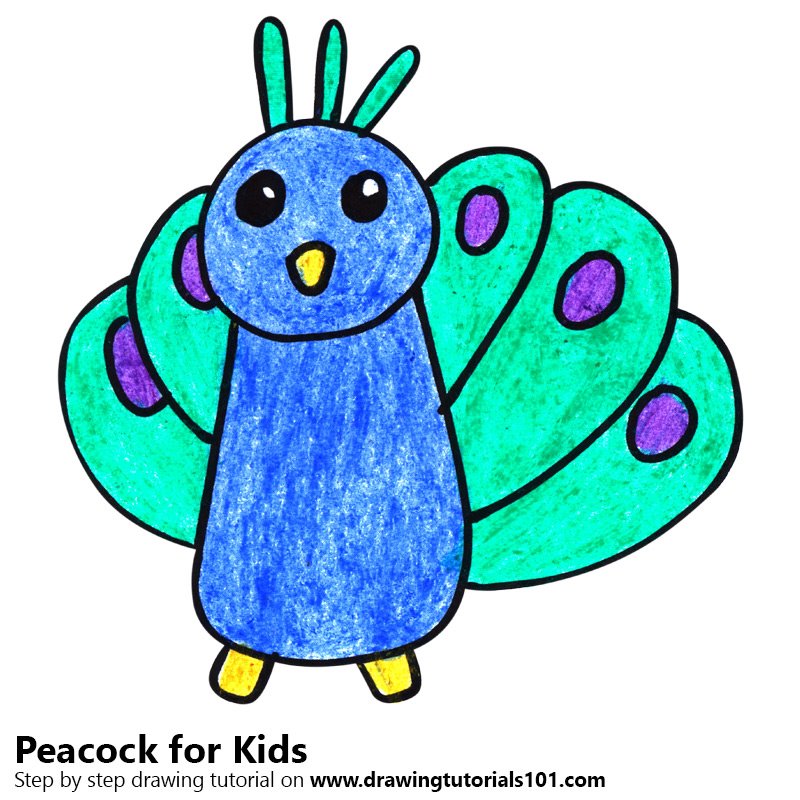 800x800 Learn How To Draw A Peacock For Kids Very Easy
