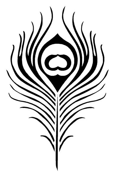 389x600 Peacock Feather Wallsticker