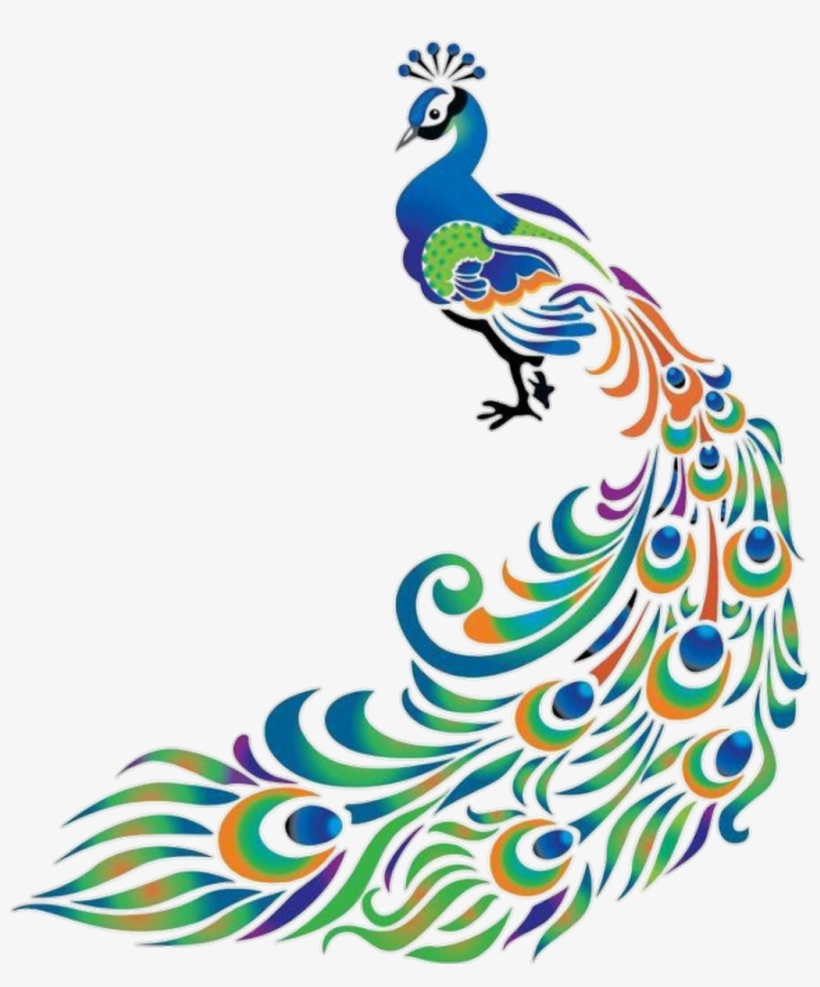 820x987 Peacock Sticker