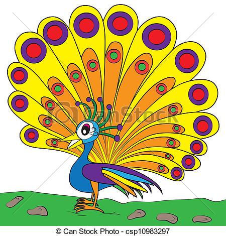 450x470 Peacock Color Page