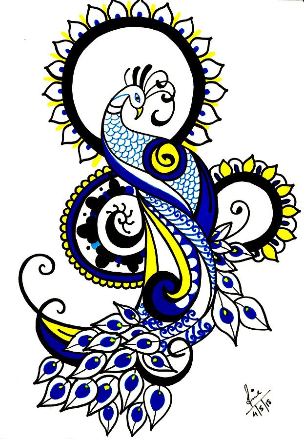 623x900 Peacock Drawing