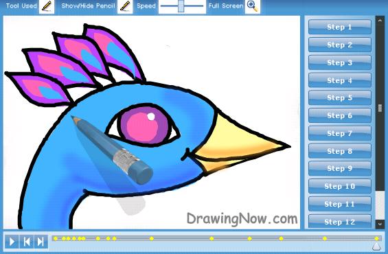 565x370 How To Draw Peacocks Drawing Tutorials Drawing How To Draw