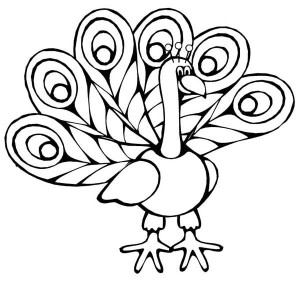 300x300 Easy Peacock Clipart