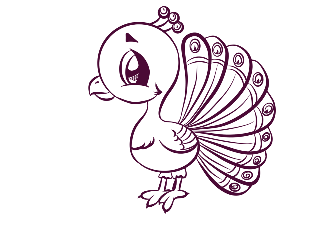 1024x768 Drawing Peacocks Free Download On Unixtitan