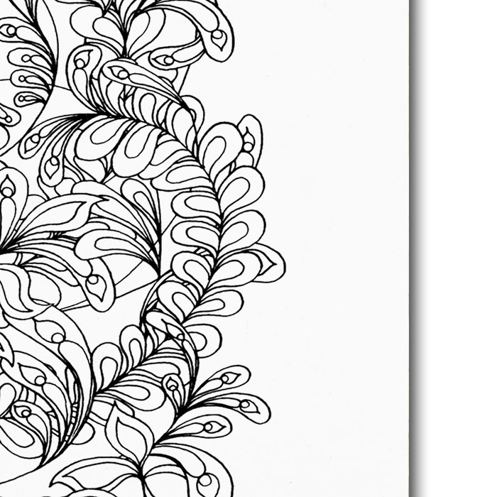 700x700 trademark art 'fancy peacock' drawing print on wrapped canvas